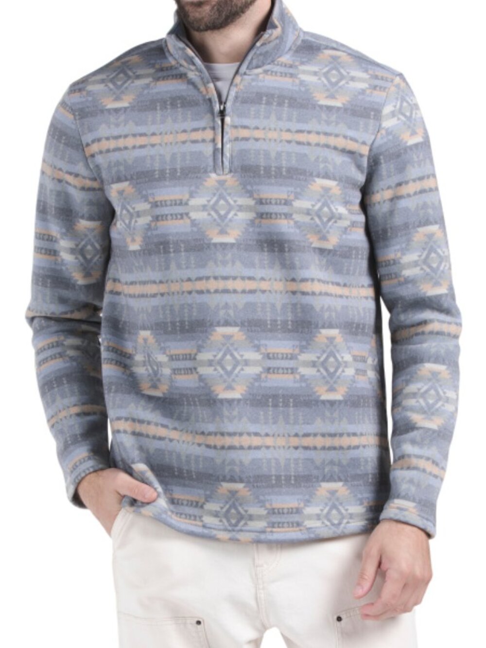 FRYE Iron Gate Aztec Quarter Zip Top